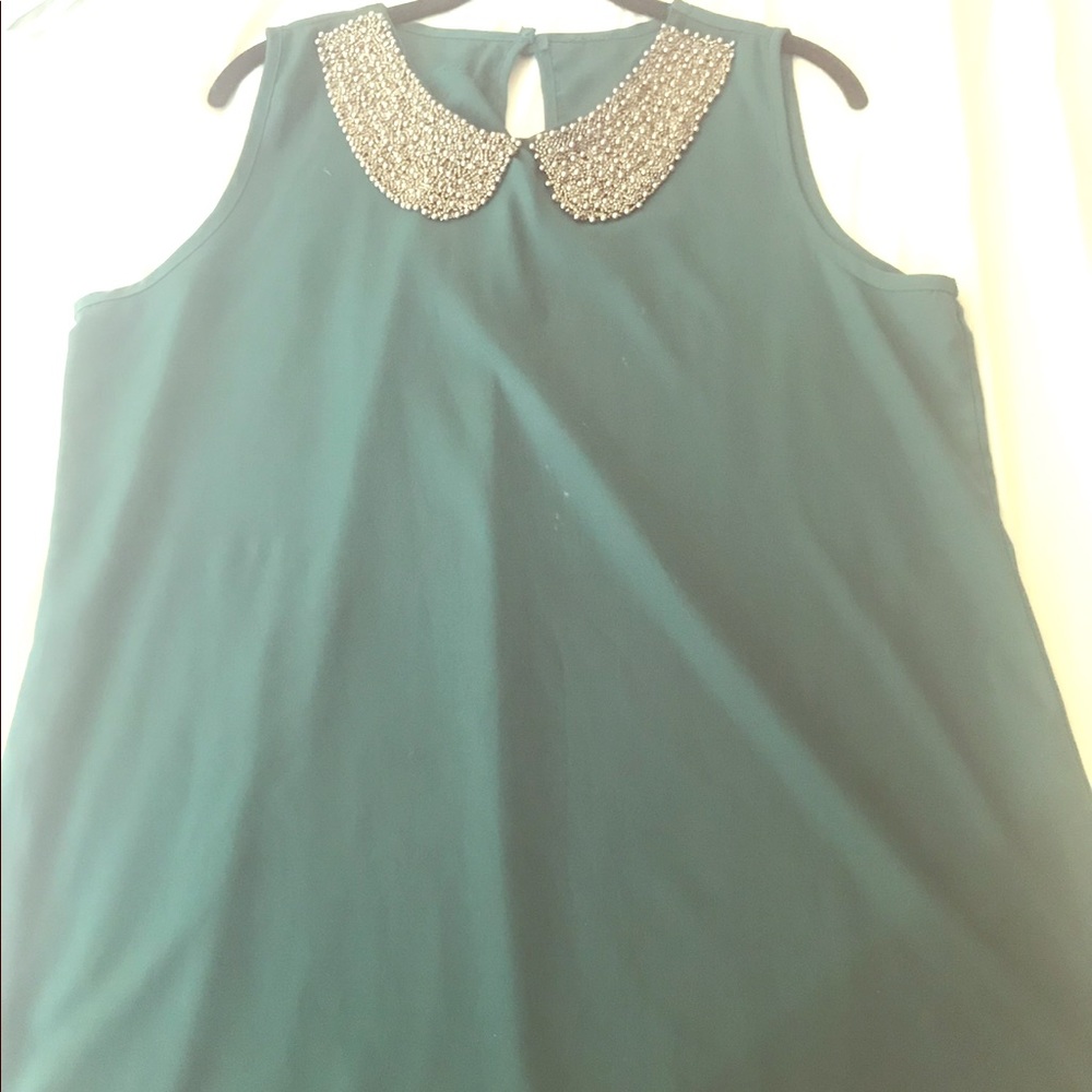 Emerald green blouse